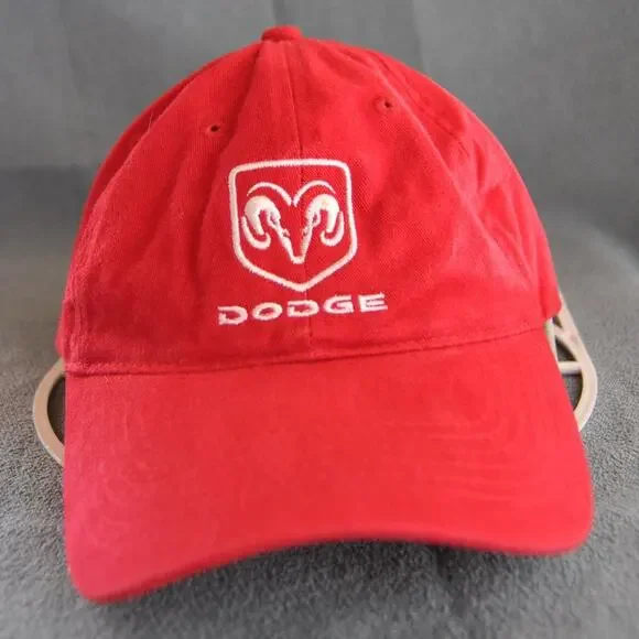Dodge Red w/ White Logo Adjustable Dad Hat - Picture 7 of 11
